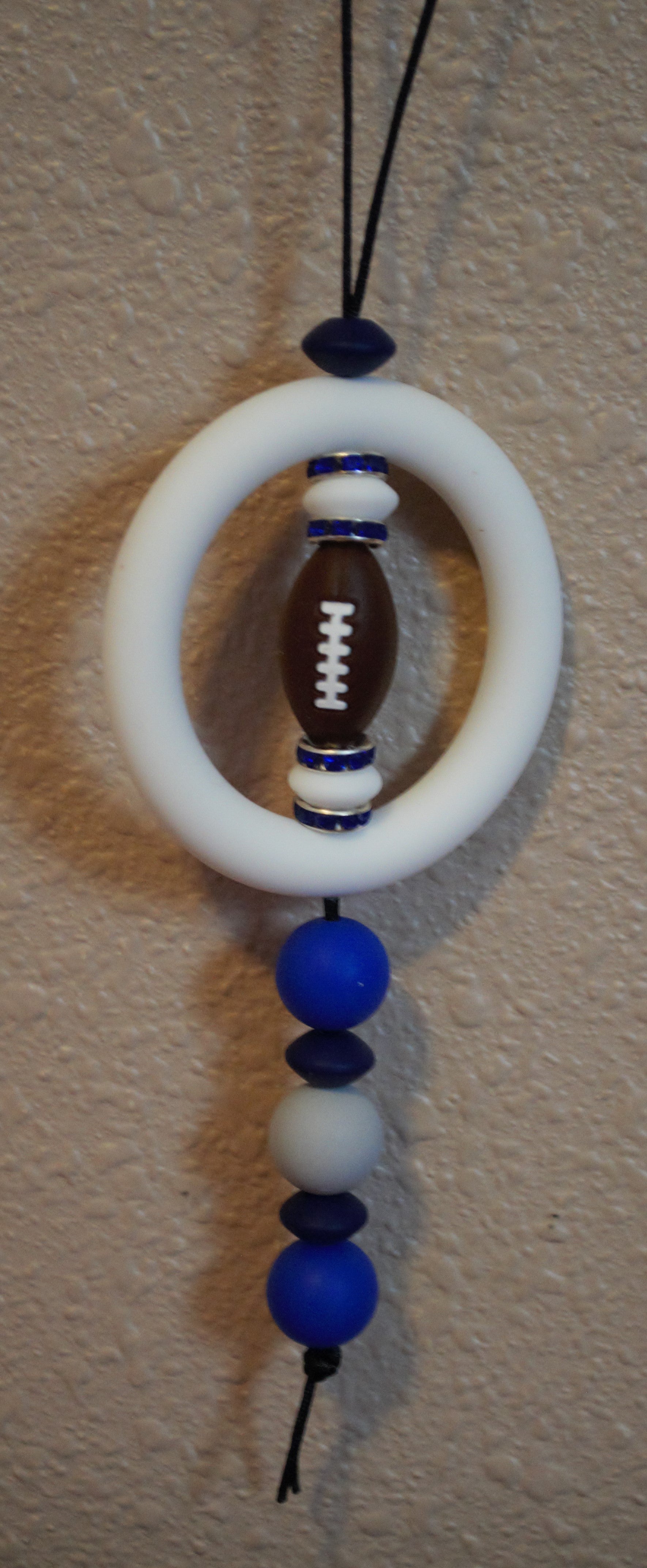 Blue & White Football Carcharm