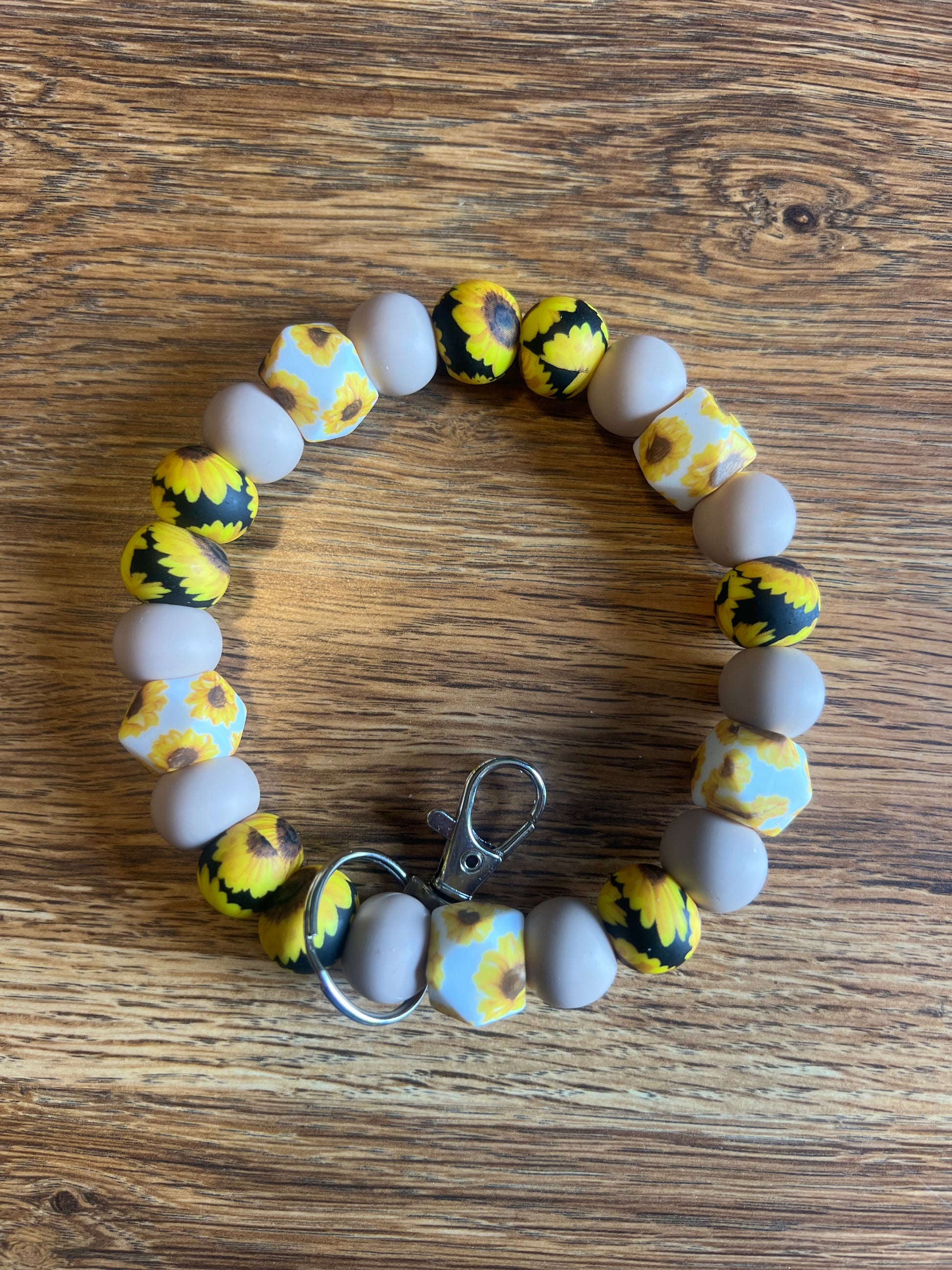 Sunflower Keyring Wristlet