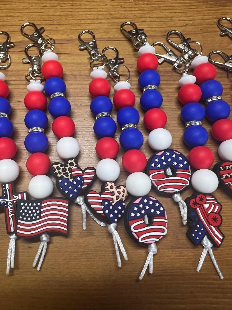 Red, White & Blue Zipper/Fan Pulls