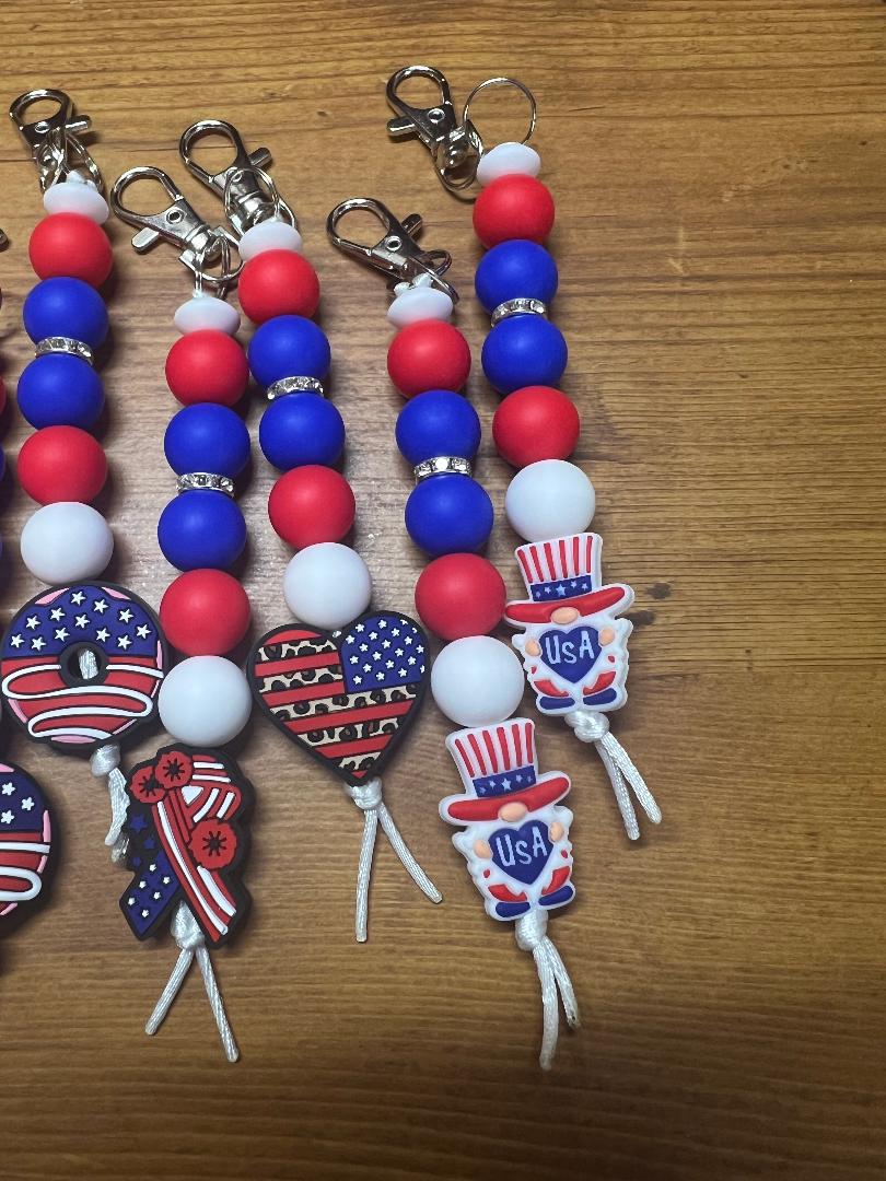 Red, White & Blue Zipper/Fan Pulls